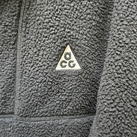 Nike ACG Therma-FIT Sherpa Full Zip Fleece Jacket Unisex Big Kids Large Black. - Picture 4 of 11